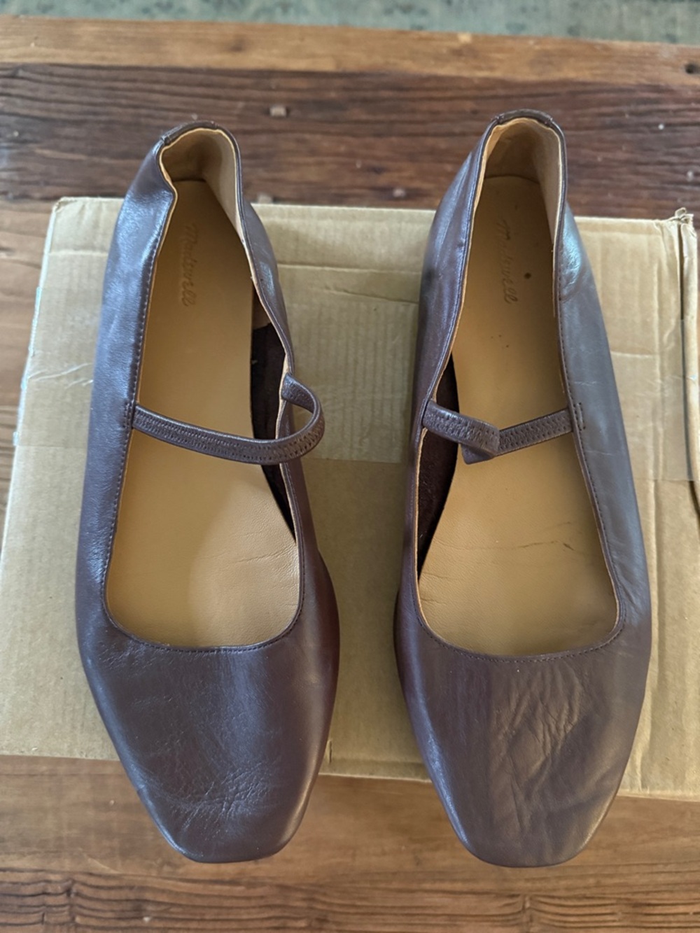 Madewell Women’s Brown Leather Mary Jane Flats - Classic Comfort